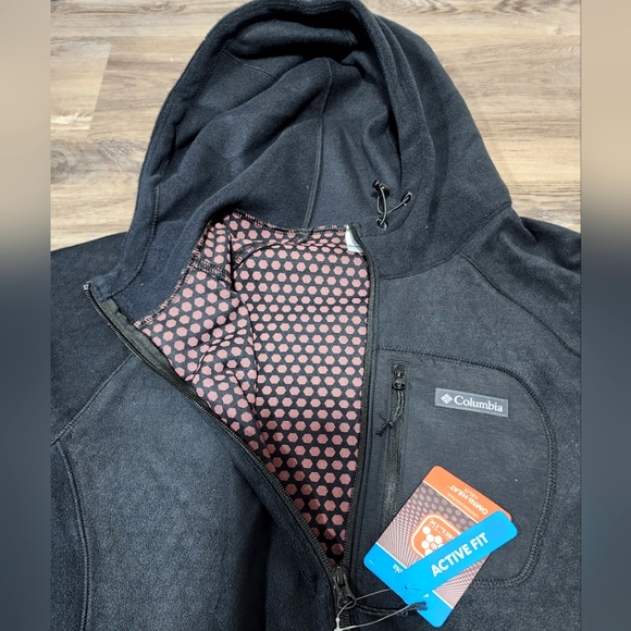 NWT Columbia Men's Outdoor Tracks™ II Hooded Full Zip Jacket Black Size Medium - Picture 8 of 9